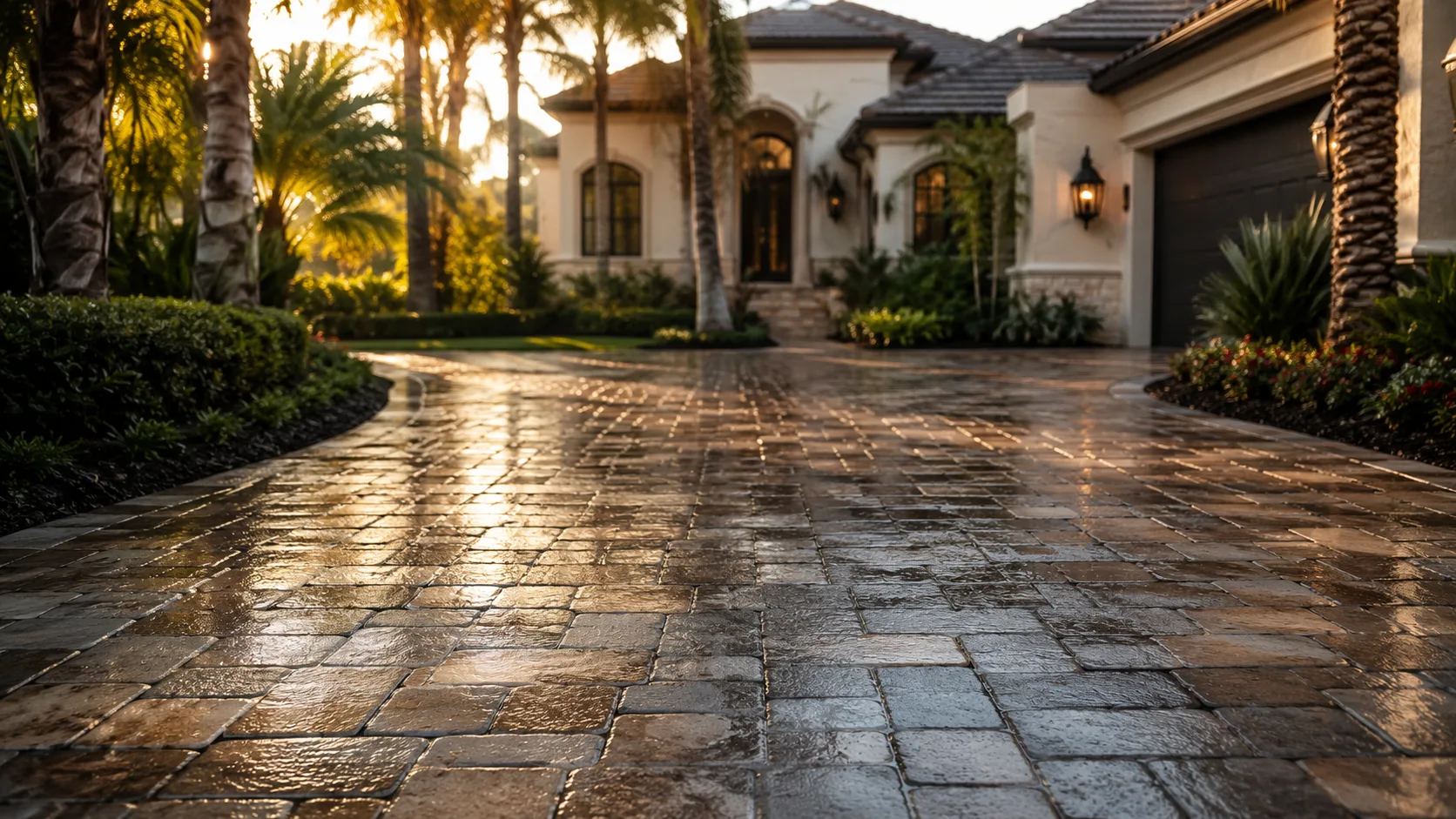 Sealed estate front driveway